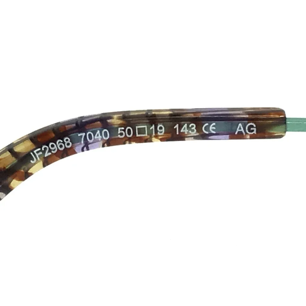 J.F. Rey Eyeglasses Frames JF2968 7040 Mint Green Bordeaux Semi Rim 50-19-143